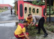 Demi Menjaga Kebersihan Mako Personil Polres Katingan Laksanakan Giat Bersih Bersih