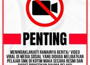 SMKN1 Sampit Sebut Pelaku dalam Vidio Viral Bukan Pelajar SMKN1 Sampit
