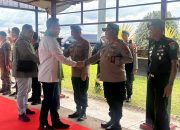 Kapolresta Palangka Raya beserta Pejabat Utama Polda Kalteng Sambut Kedatangan Komisi XII DPR RI Bandara Tjilik Riwut