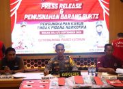 Berhasil Ungkap Kasus Narkoba, Polres Katingan Musnahkan Barang Bukti Sabu