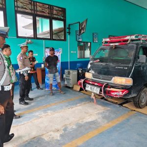 Satlantas Polres Katingan dan Dishub Gelar Ramp Check dalam Rangka Ops Zebra Telabang 2025