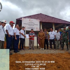 PT.Kridatama Lancar dan PT.Teguh Sempurna Minamas Grup,Serah Terima CSR Bangunan Balai Pertemuan Untuk Warga Pondok Kopi Desa Ayawan.