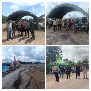 Personel Gabungan,Amankan Latihan Resmi Kejuaraan Grasstrack Bupati Seruyan 2026.