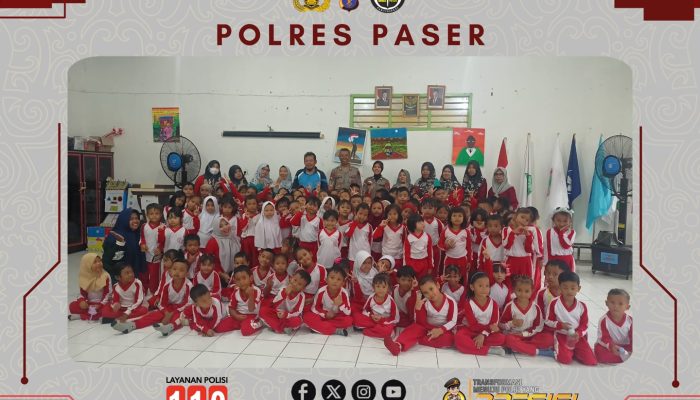 Polres Paser Gelar Program “Polisi Sahabat Anak” di TK Pembina Negeri Tanah Grogot