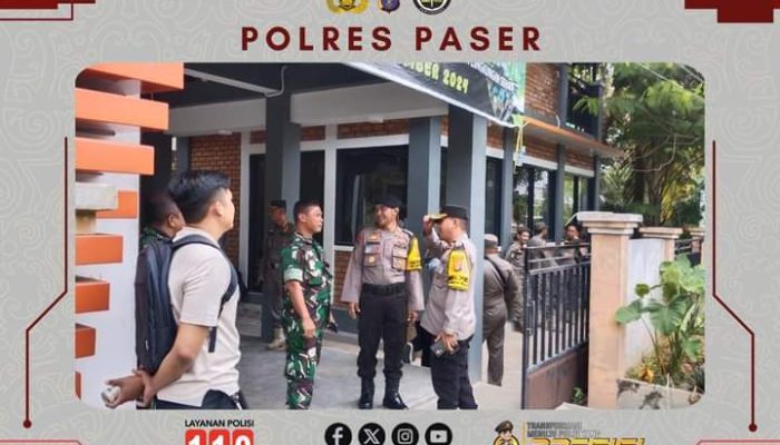 Komitmen Polres Paser, 100 Personel Amankan Pleno Tingkat Kabupaten