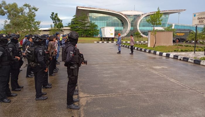 Jamin Kemanan VVIP Kunjungan Istri Wapres RI secara Maksimal, Sat Brimob Polda Kaltim Lakukan Pengamanan serta Sterilisasi