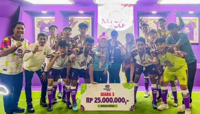 SMAN 4 Metro Lampung Sabet Gelar juara 3 Futsal AXIS Nation Cup 2024