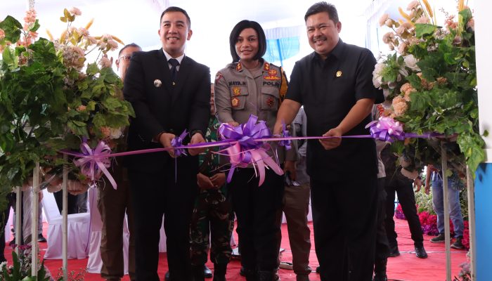 KAPOLRES PESAWARAN BERSAMA FORKOPIMDA MELAKUKAN SYUKURAN PENEMPATAN GEDUNG UNIT GAKKUM SAT LANTAS
