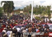 Ratusan Warga Gruduk DPRD Pesawaran Tuntut Pengukuran Ulang HGU 04 Milik PTPN VII di Desa Tamansari