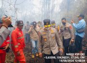 Upaya Gabungan Berjibaku Padamkan Kebakaran Lahan Gambut Seluas 10 Hektar di Lempuing Jaya OKI