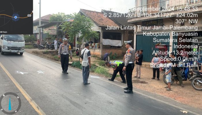 Satu Orang Tewas Kecelakaan Maut di Jalintim Palembang-Betung KM 55, 3 Motor VS Truck Box