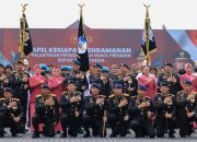 Kapolda Sumsel Irjen Pol Andi Rian R Djajadi ,SIK,MH beserta Kapolda se-Indonesia menghadiri Apel Kesiapan Pengamanan pengambilan Sumpah Presiden dan Wakil Presiden RI