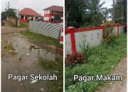 Ironi Pendidikan Gedung Sekolah Negeri Megah, Berpagar Seng di Banyuasin !!