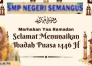 Kepala sekola SMPN semangus beserta jajaran nya mengucap kan