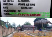 Pembangunan balai desa tri mukti  SP3 Di Duga  kuat ada nya korufsi tahun 2023