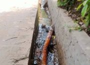 Ancaman Nyawa Mengintai, Kabel Listrik Tegangan Tinggi di Saluran Air Sukajadi