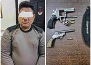 Diamankan Saat Bertugas! Security PT SMS Tertangkap Bawa Senjata Api Rakitan di Perkebunan Banyuasin