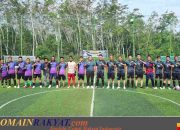Polres Banyuasin dan Mitra Media Tampilkan Laga Seru di Eksibisi Sepakbola, Kapolres Cetak Dua Gol Spektakuler
