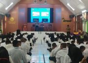 Kasat Lantas Polres Banyuaisn Pimpin Langsung Police Go To School di SMPN 1 Sembawa