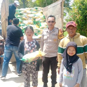 Polsek Tanjung Lago melaksanakan Gerakan pangan murah (GPM) sebanyak 10 ton beras