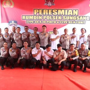 Kapolres Banyuasin Resmikan langsung Rumah Dinas Polsek Sungsang