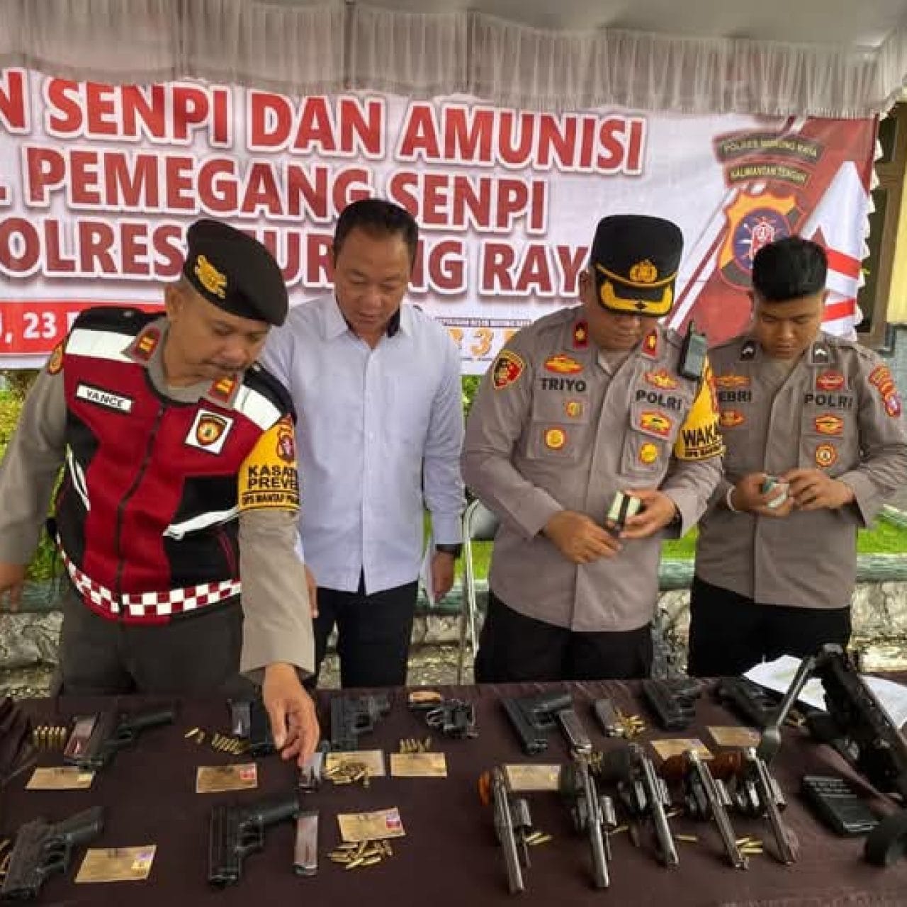 Hindari Penyalahgunaan Senpi, Wakapolres Murung Raya Cek Senjata Api Inventaris Dinas