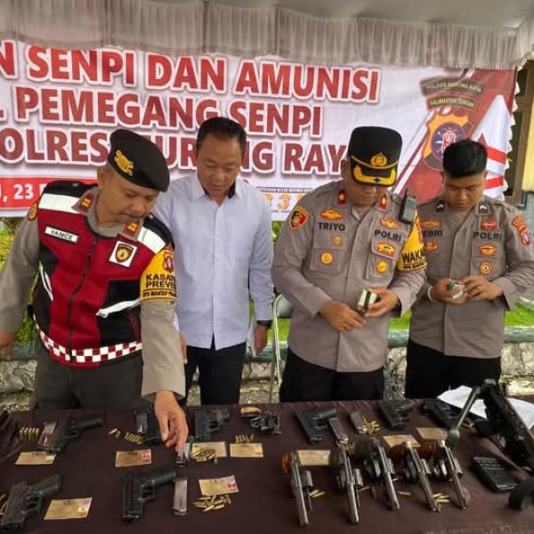 Hindari Penyalahgunaan Senpi, Wakapolres Murung Raya Cek Senjata Api Inventaris Dinas