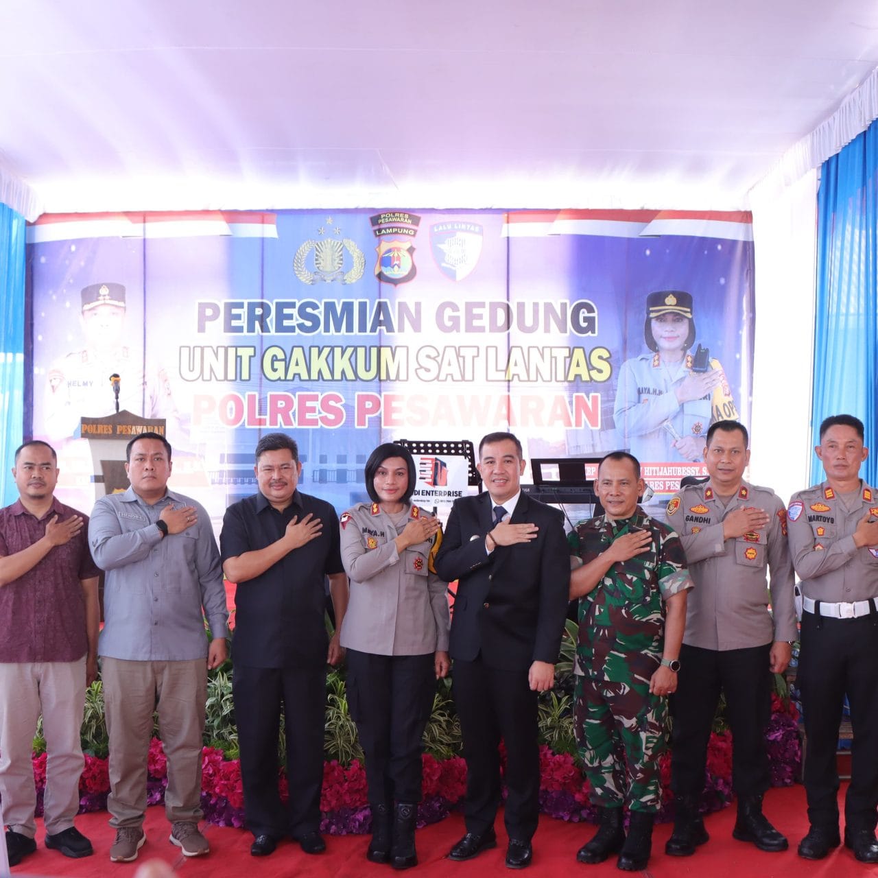Gedung Unit Penegak Hukum ( Gakkum ) Sat Lantas Polres Pesawaran Resmi Beroperasi