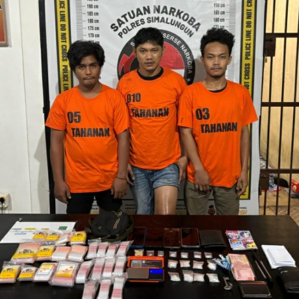 Satres Narkoba Polres Simalungun Berhasil Gagalkan Peredaran 50,78 Gram Sabu dari Tebing Tinggi, Empat Orang Ditangkap