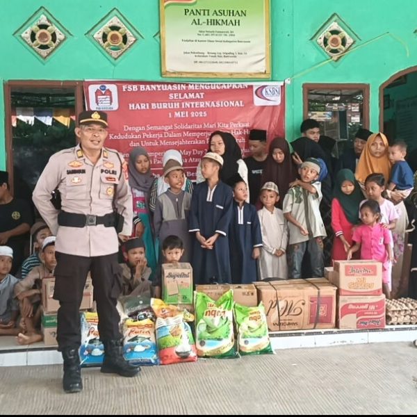 Hari Buruh Jadi Momen Peduli: Buruh DPC Fsb Nikeuba Banyuasin Tebar Kebaikan di Panti Asuhan