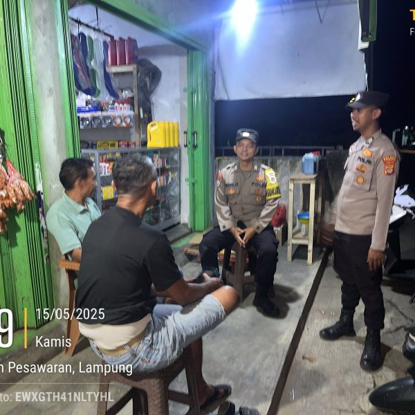 Polsek Padang Cermin Sisir Jalur Rawan Way Ratai, Pastikan Keamanan Masyarakat di Malam Hari