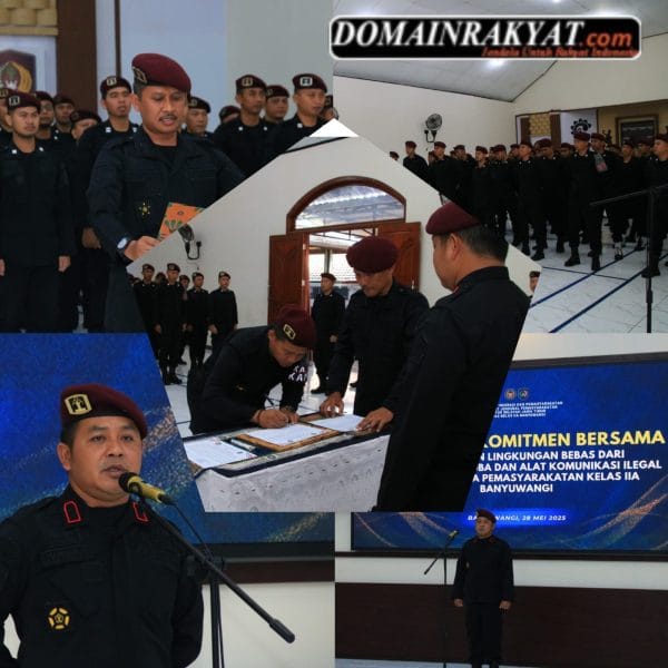 Lapas Banyuwangi Deklarasikan Komitmen Bersama untuk Mewujudkan Lingkungan yang Bersih dari Narkoba dan Alat Komunikasi Ilegal