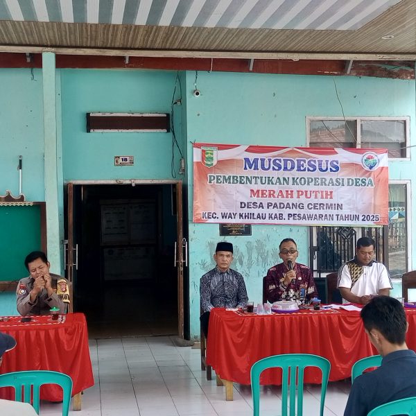‎Pemdes Padang Cermin Menggelar Musdesus Pembentukan Koperasi Merah Putih dan Ketahanan Pangan