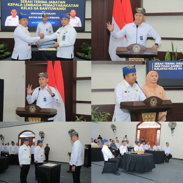 Pucuk Pimpinan Lapas Banyuwangi Berganti, Kakanwil Tegaskan Agar Kalapas Baru Perkuat Sinergi