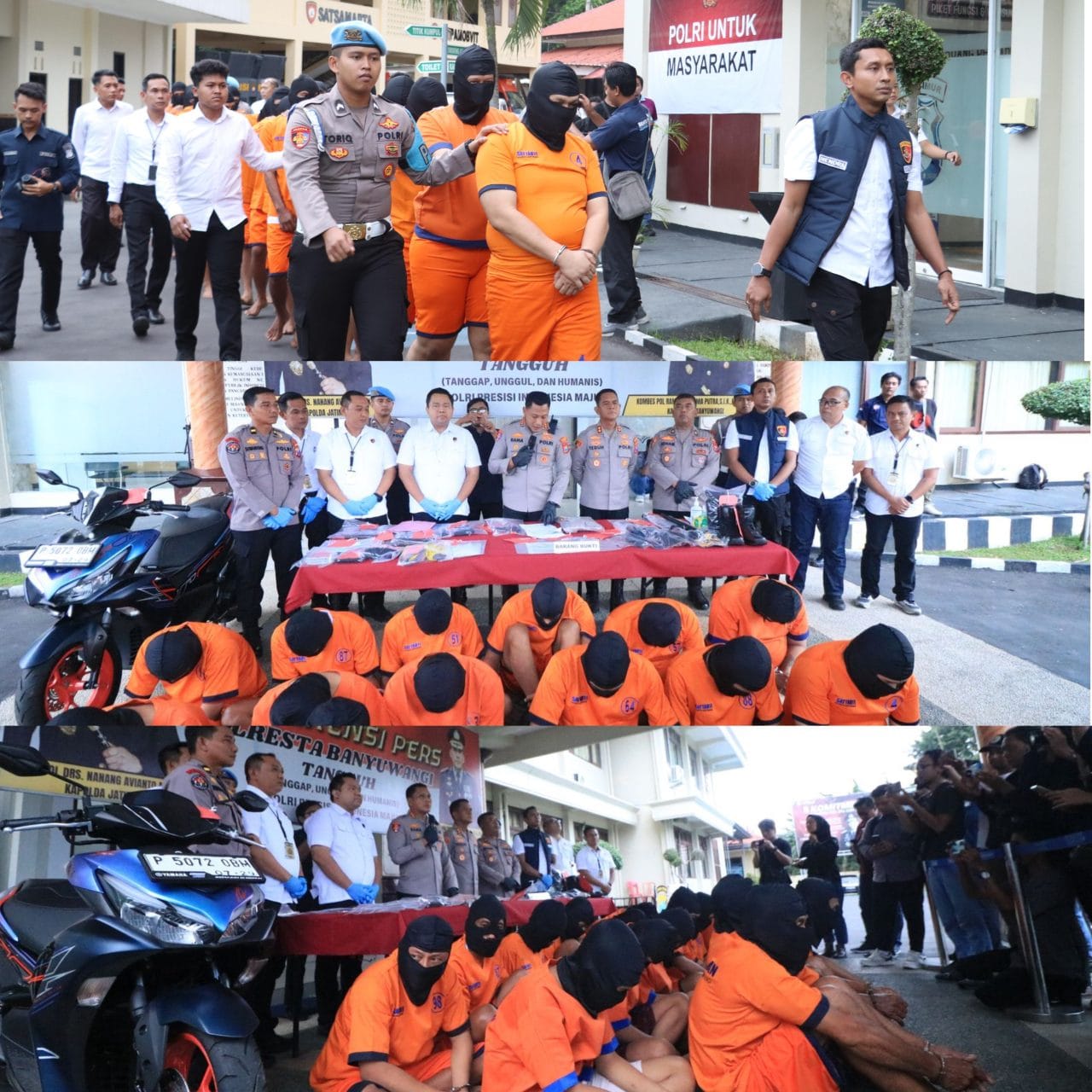 Operasi Pekat Semeru II 2025: Polresta Banyuwangi Ungkap 37 Tersangka, Termasuk Kasus Perampasan Bermodus Polisi Palsu