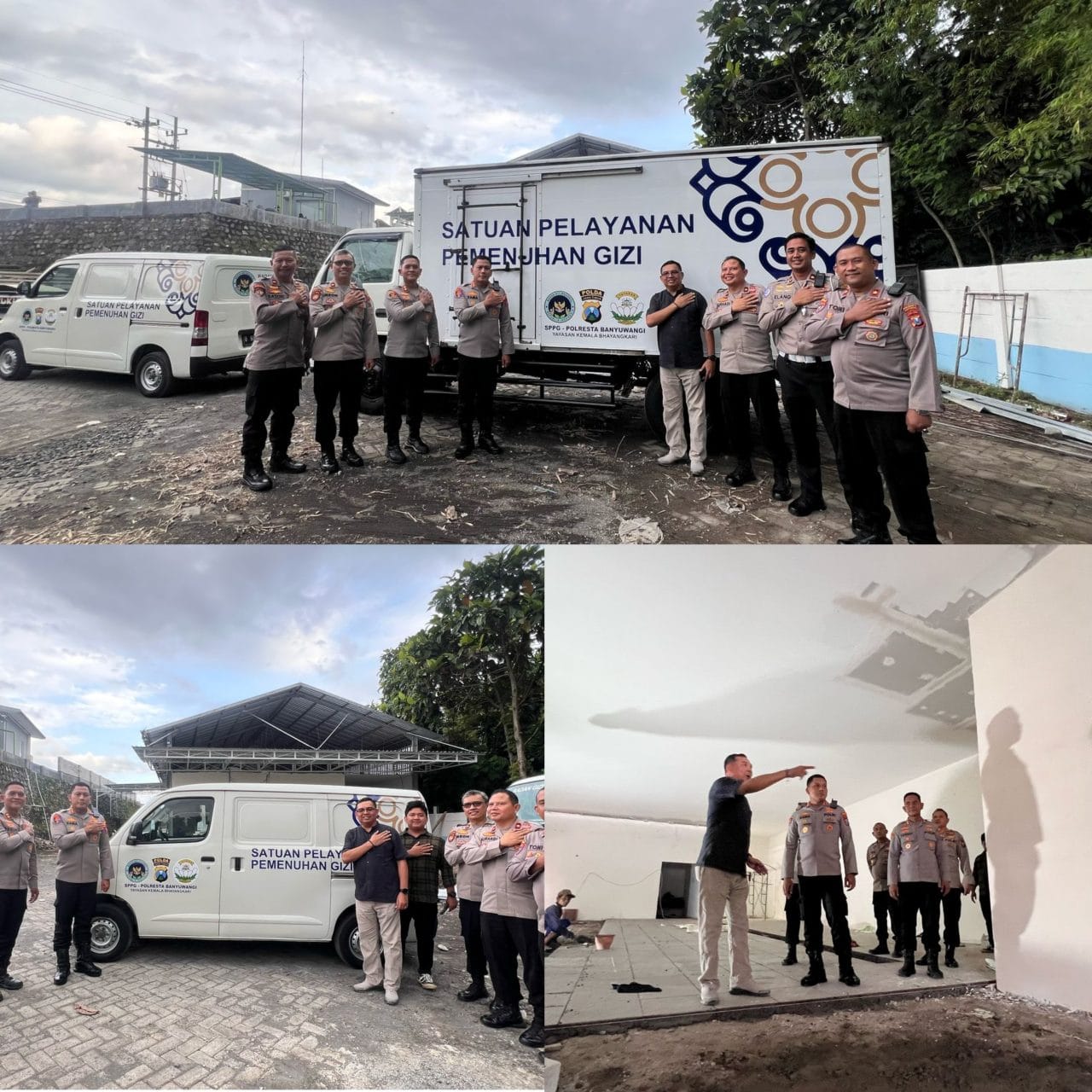 Kapolresta Banyuwangi Tinjau Pembangunan Gudang Satuan Pelayanan Pemenuhan Gizi