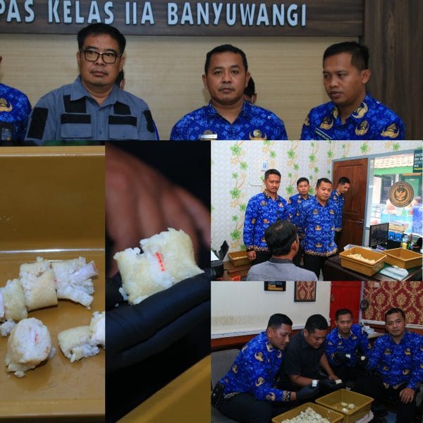 Petugas Lapas Banyuwangi Gagalkan Upaya Penyelundupan Paket Diduga Sabu dalam Lontong