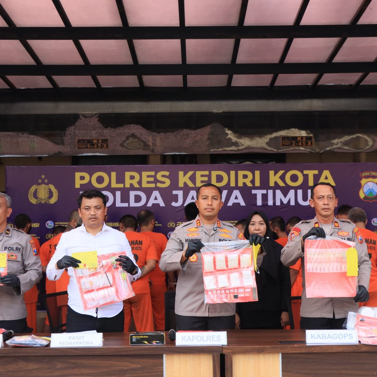 Berantas Narkoba Polres Kediri Kota Berhasil Amankan Puluhan Tersangka