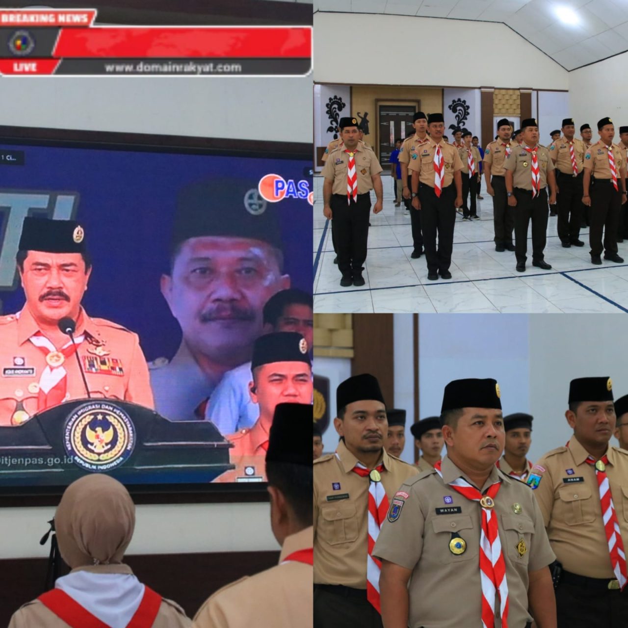 Momentum Tingkatkan Kualitas Kepribadian, Warga Binaan Lapas Banyuwangi Ikuti Pembukaan Perkemahan Satya Dharma Bhakti Pemasyarakatan