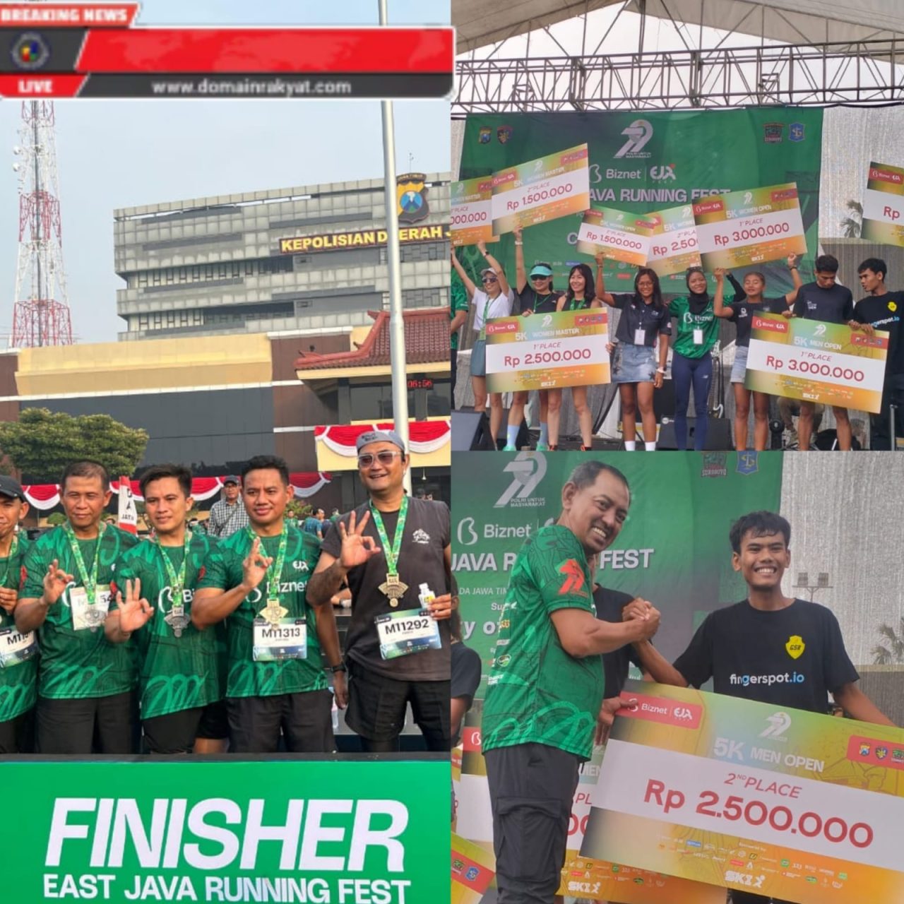 Polresta Banyuwangi Sabet Juara di East Java Running Fest 2025 Seri Surabaya