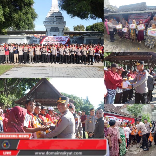 Polresta Banyuwangi Gelar Bakti Soisal dengan Salurkan 1.500 Paket Sembako Jelang Hari Bhayangkara ke-79