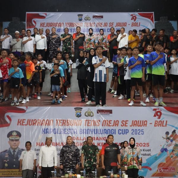 Kejuaraan Tenis Meja Se-Jawa Bali Kapolresta Banyuwangi Cup 2025 Dalam Rangka Memperingati Hari Buruh 2025 Dan Menyambut Hari Bhayangkara ke-79