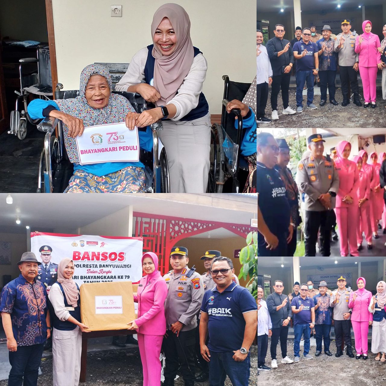 Peduli Lansia, Kapolresta Banyuwangi dan Bhayangkari Turun Langsung ke Panti Jompo Blambangan