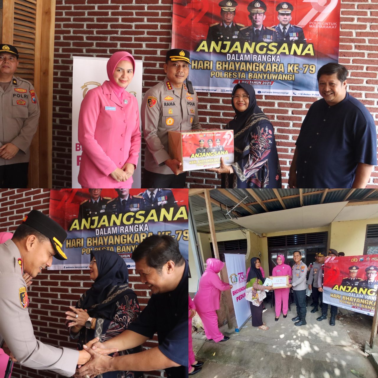 Hari Bhayangkara ke-79, Polresta Banyuwangi Gelar Anjangsana Kunjungi Purnawirawan dan Keluarga Besar Polri