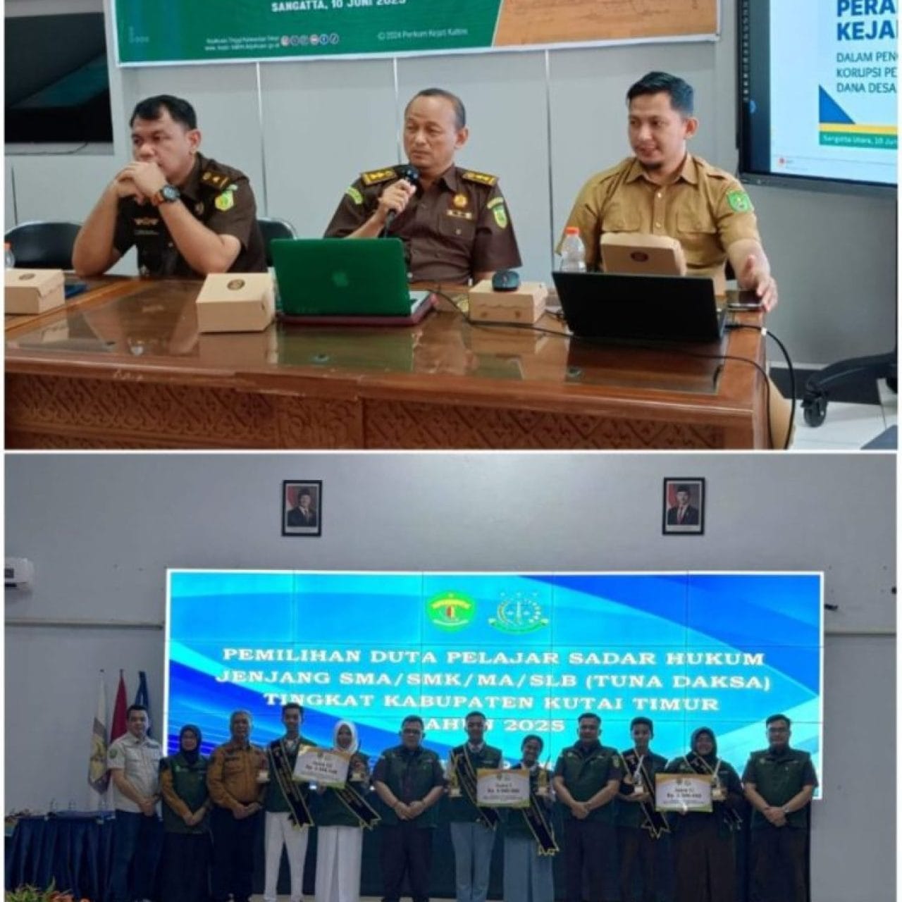 Kejati Kaltim Berikan Penerangan Hukum Di Kecamatan Sangatta Utaran Dan Pemilihan Duta Pelajar Sadar Hukum Jenjang SMA/SMK/MA/SLB(Tuna Daksa) Tingkat Kabupaten Kutai Timur Tahun 2025