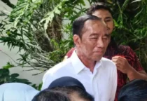 wajah jokowi terlihat berbelang