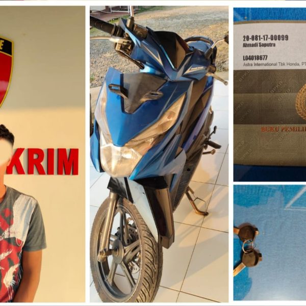 Tim Unit Reskrim Polsek Lubuk Linggau Utara I berhasil meringkus pelaku  membawa kabur  sepeda motor