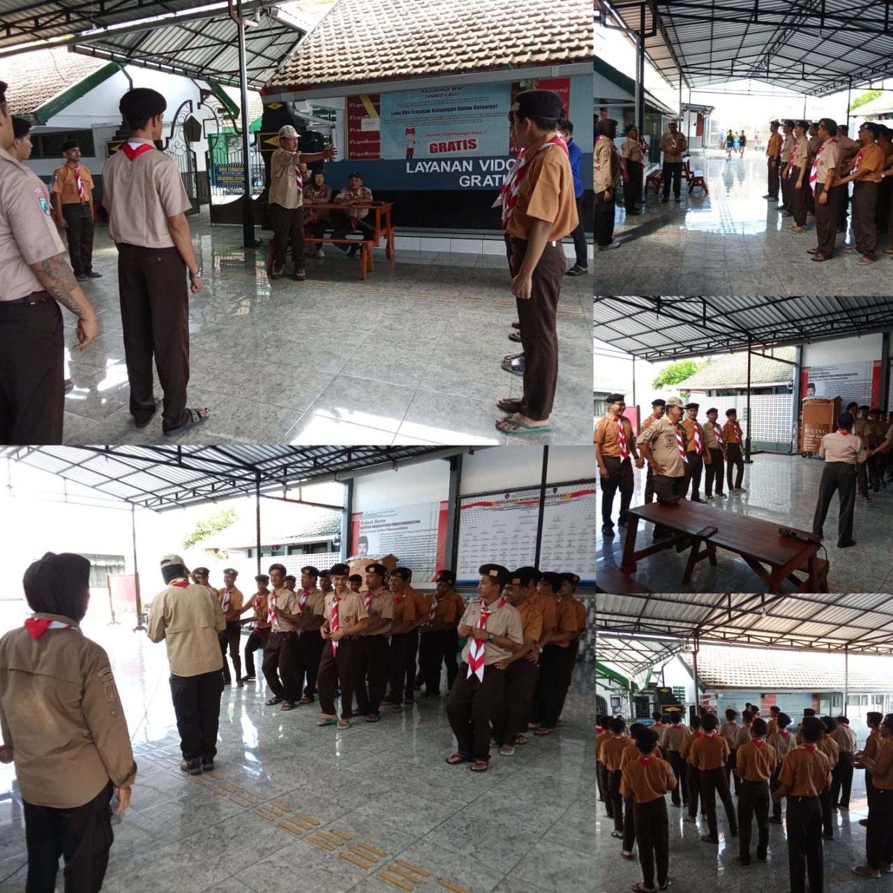 Warga Binaan yang Tergabung dalam Pramuka Lapas Banyuwangi Diberi Pengenalan Upacara Penegak