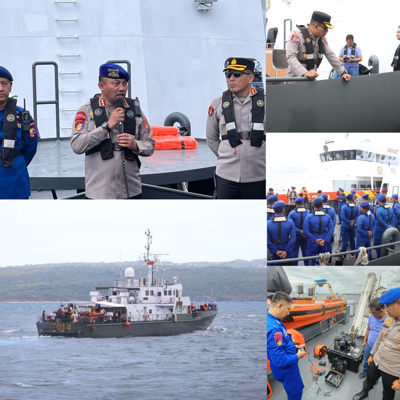 Kapolresta Banyuwangi dan Dirpolairud Polda Jatim Pimpin Pencarian Lanjutan Korban KMP Tunu Pratama Jaya di Selat Bali   