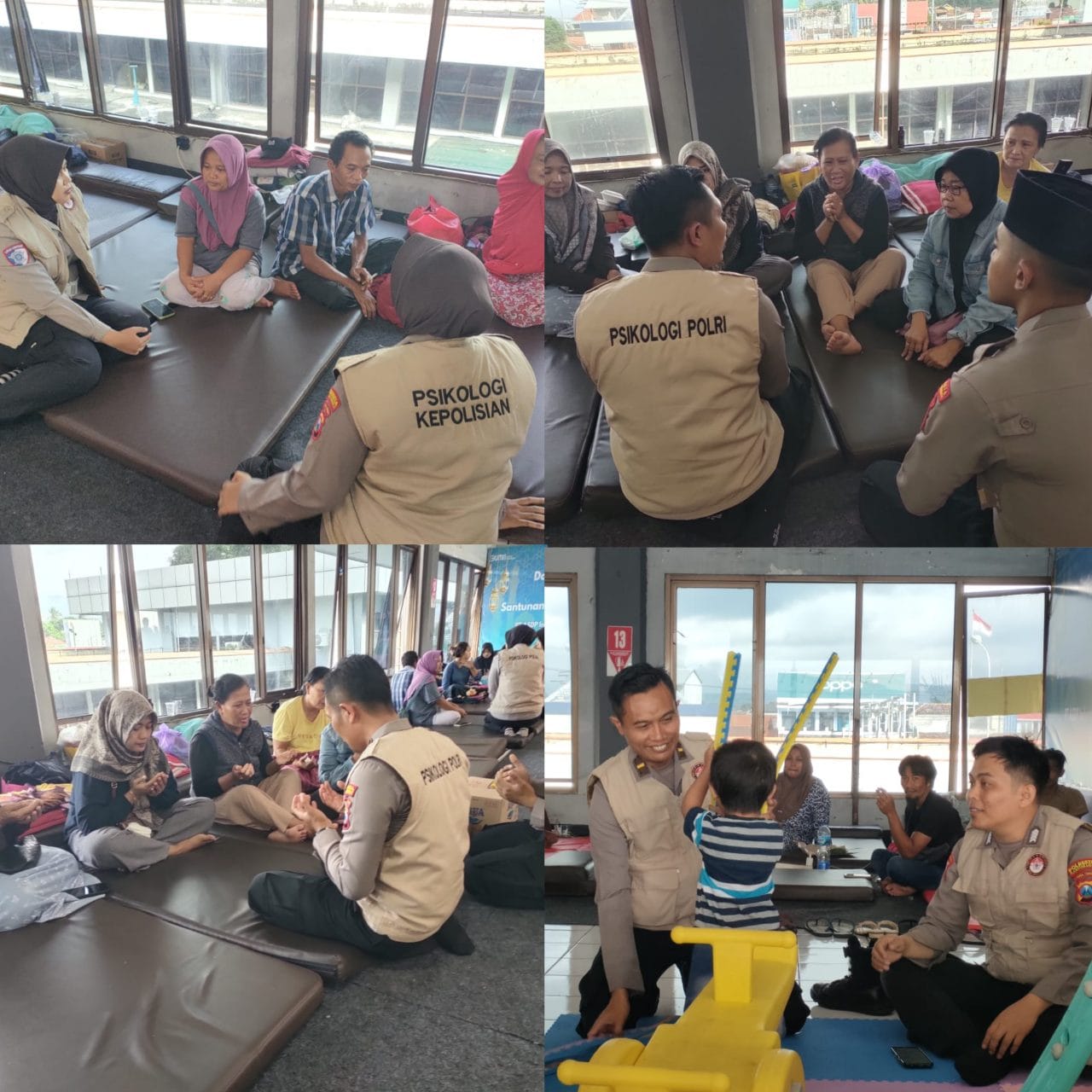Peduli Psikologis, Polresta Banyuwangi Dampingi Keluarga Korban Kapal Tenggelam